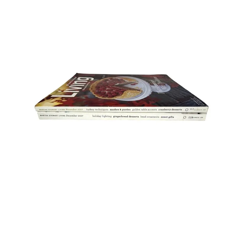 2 Martha Stewart Living Magazine November & December 2007 Christmas Thanksgiving